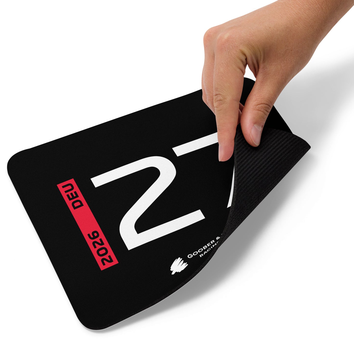 Nico Hulkenberg #27 F1 Driver Mouse Pad in Black - Underneath