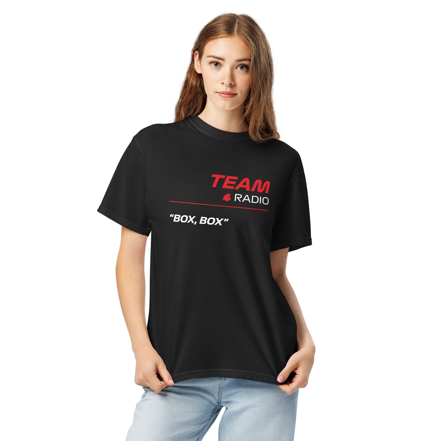 Box Box F1 Ferarri Team Radio Unisex T-Shirt in Black