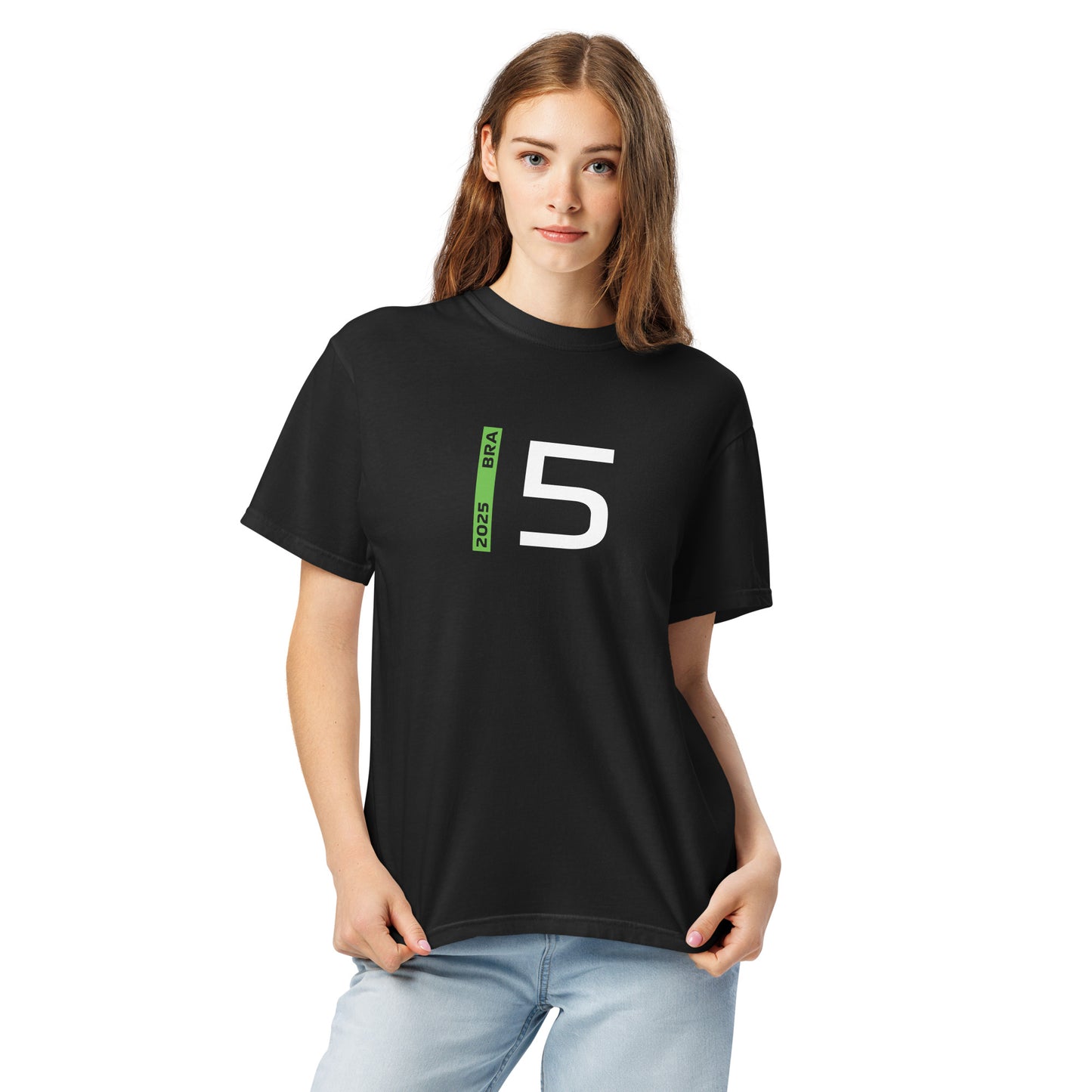 #5 F1 Driver Gabriel Bortoleto Unisex T-Shirt in Black