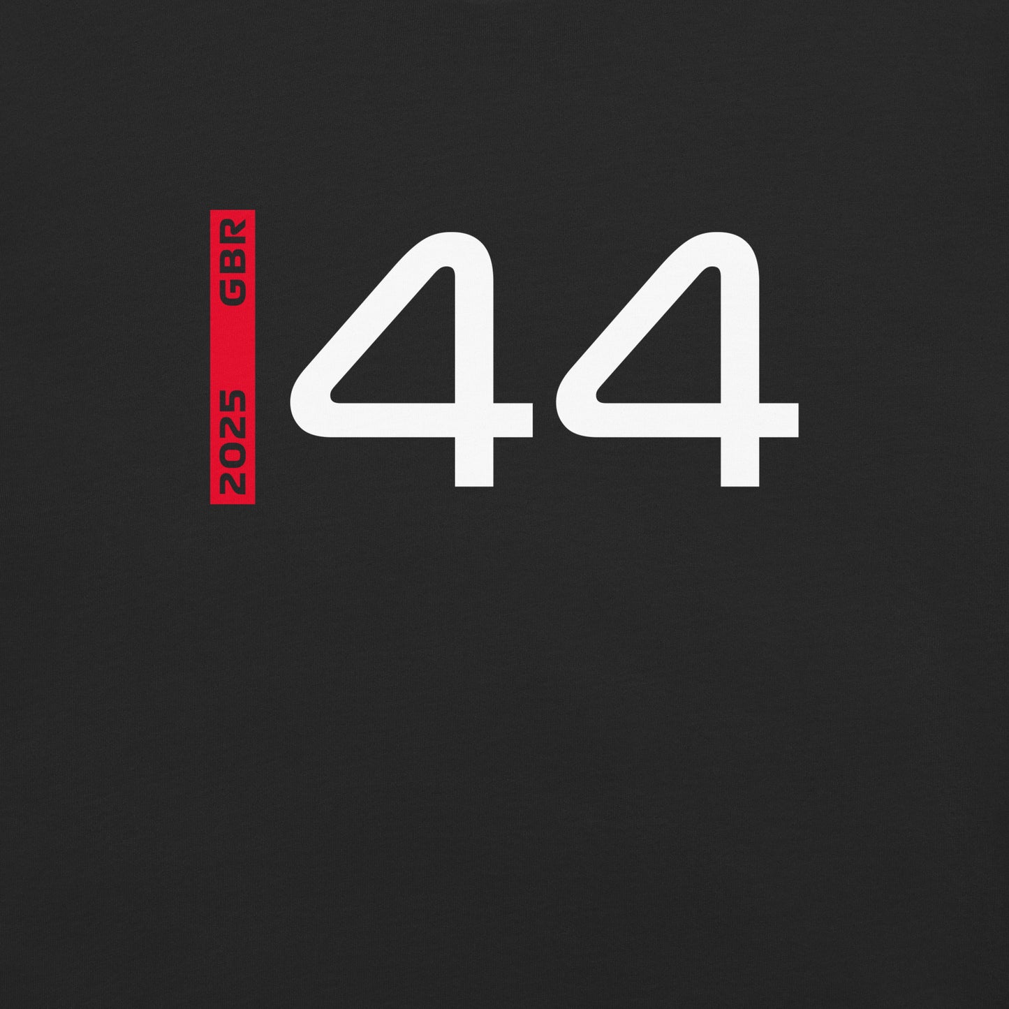 #44 F1 Driver Lewis Hamilton Unisex T-Shirt in Black