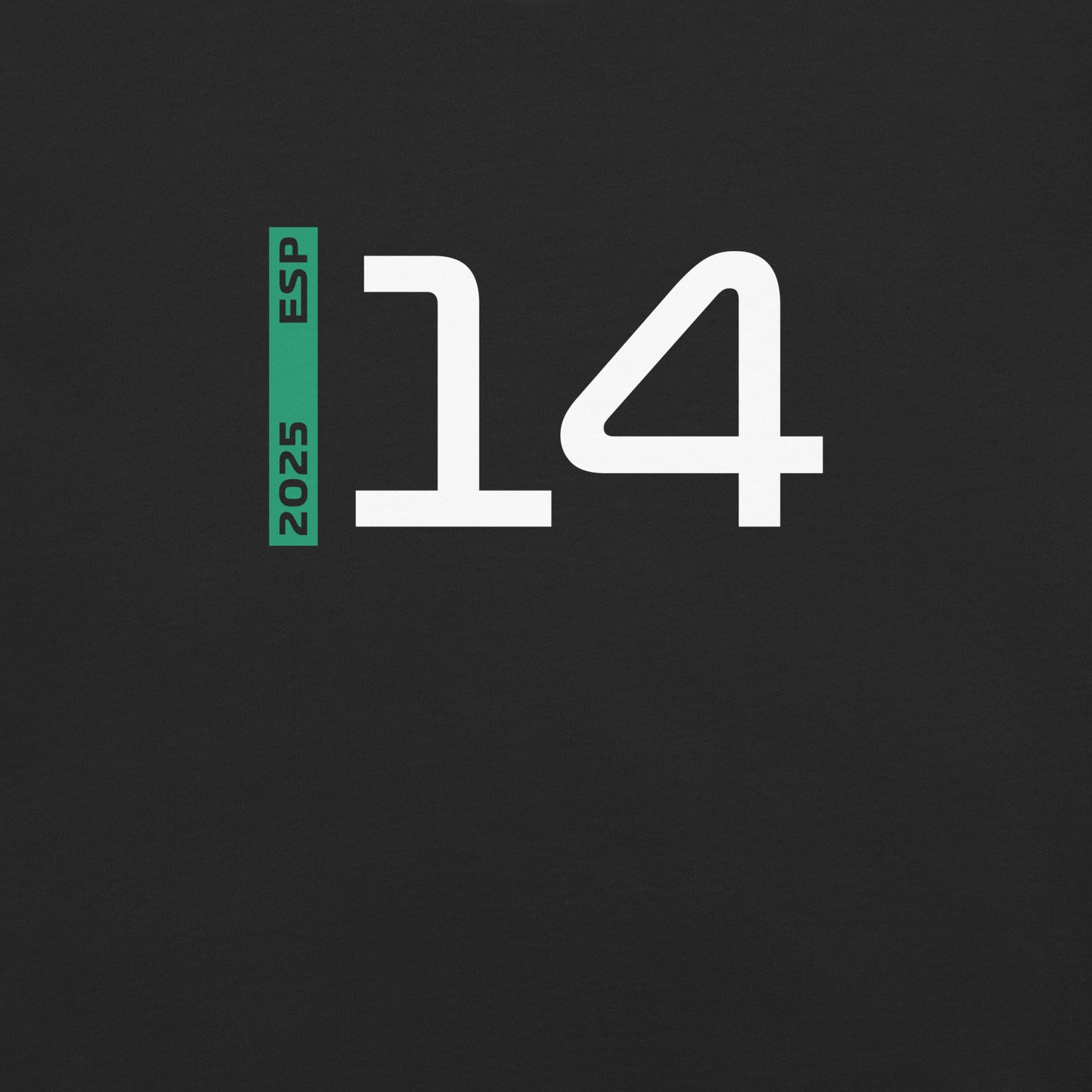 #14 F1 Driver Fernando Alonso Unisex T-Shirt in Black