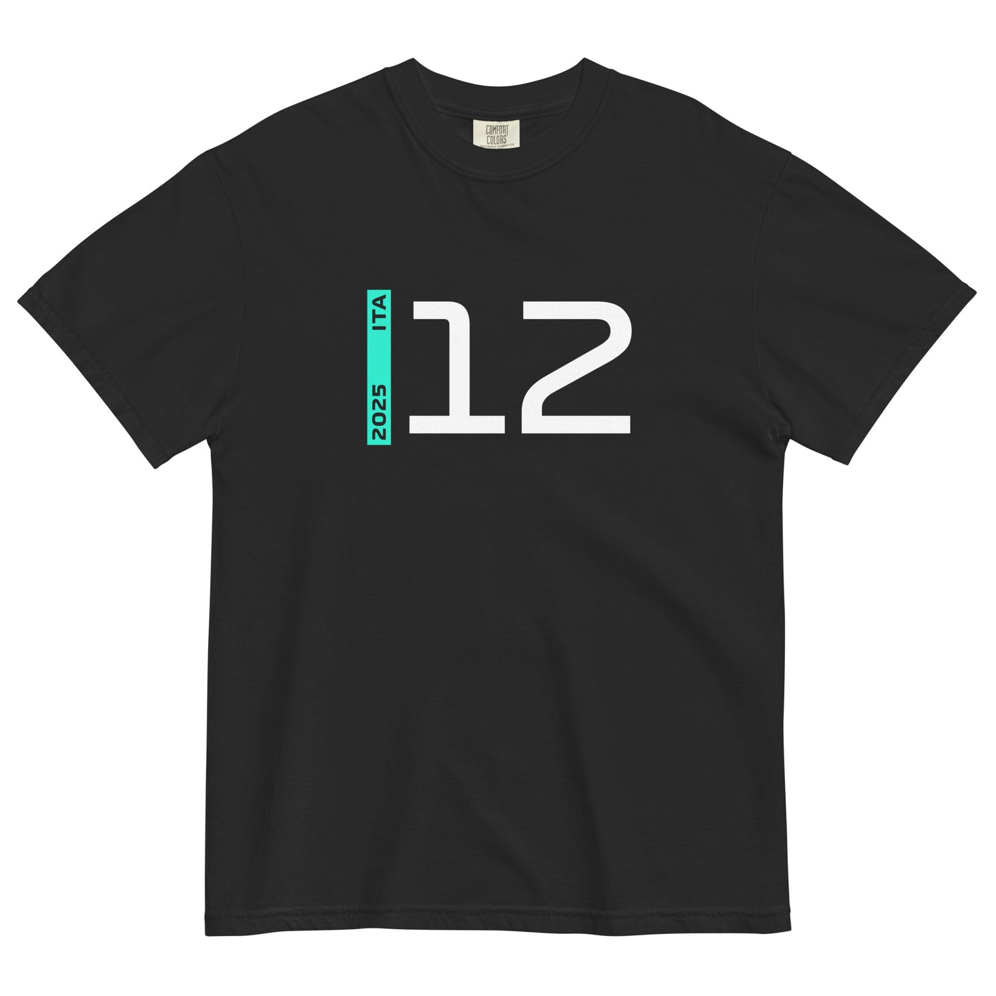 #12 F1 Driver Andrea Kimi Antonelli Unisex T-Shirt in Black