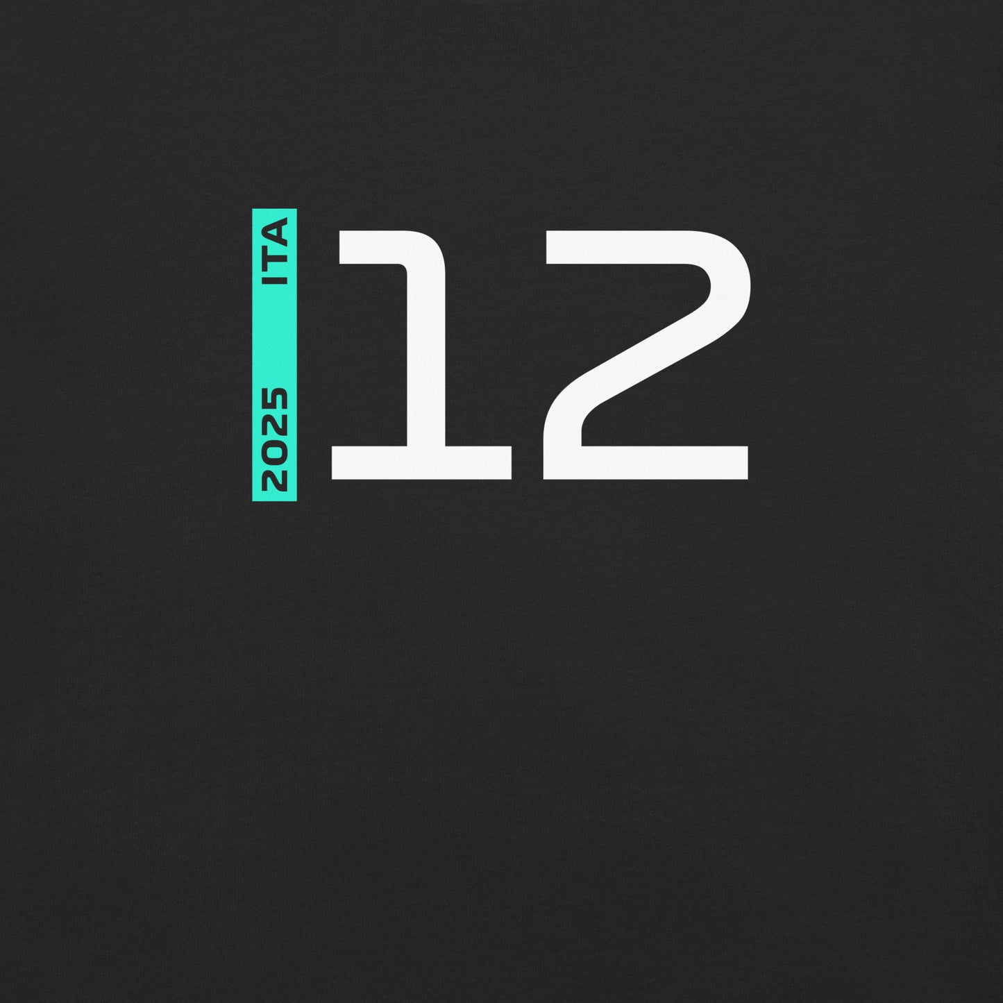 #12 F1 Driver Andrea Kimi Antonelli Unisex T-Shirt in Black