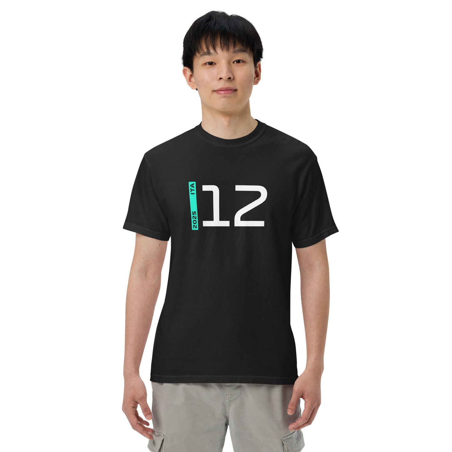 #12 F1 Driver Andrea Kimi Antonelli Unisex T-Shirt in Black
