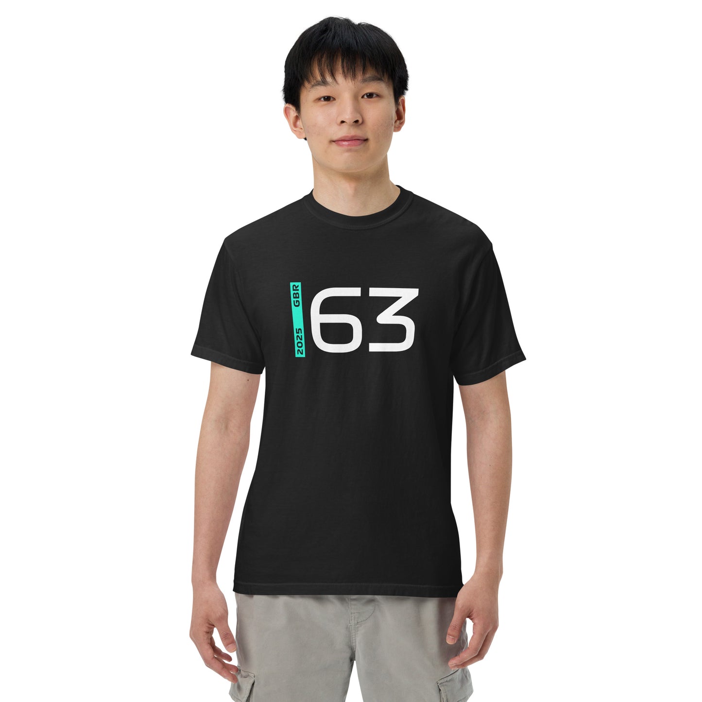 #63 F1 Driver George Russell Unisex T-Shirt in Black