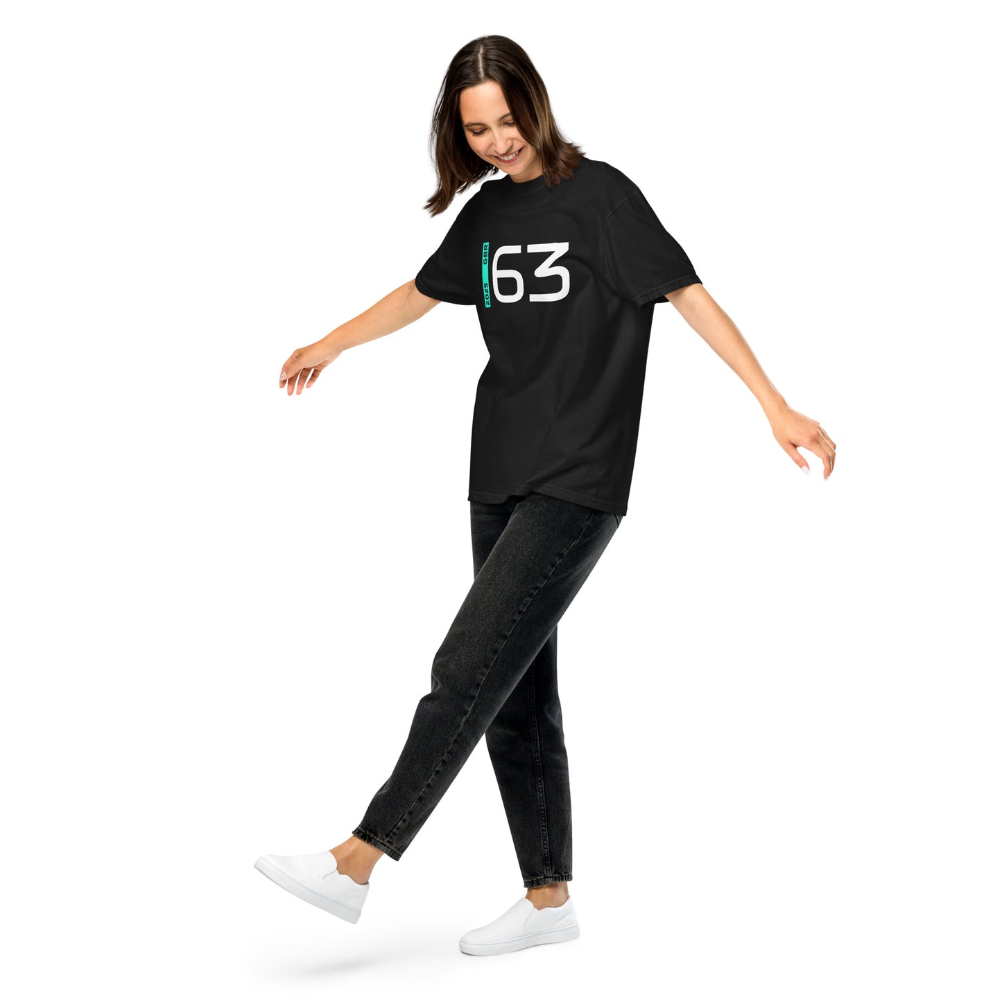 #63 F1 Driver George Russell Unisex T-Shirt in Black