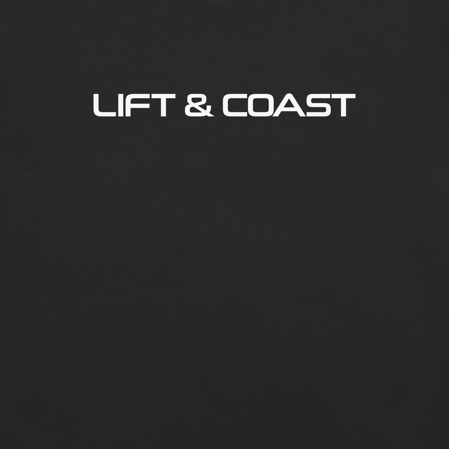Lift and Coast F1 Racing Unisex T-Shirt in Black