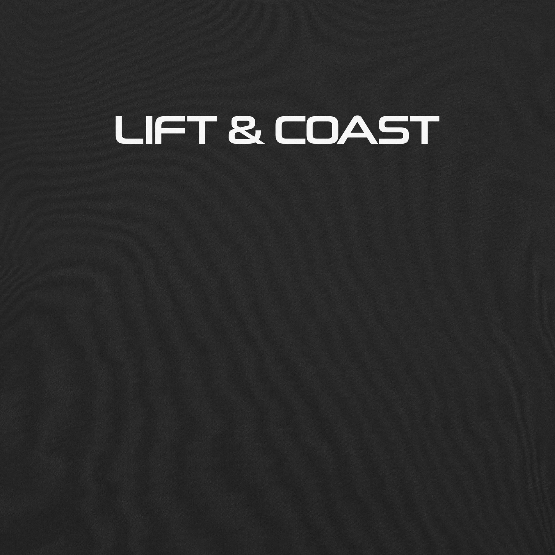 Lift and Coast F1 Racing Unisex T-Shirt in Black