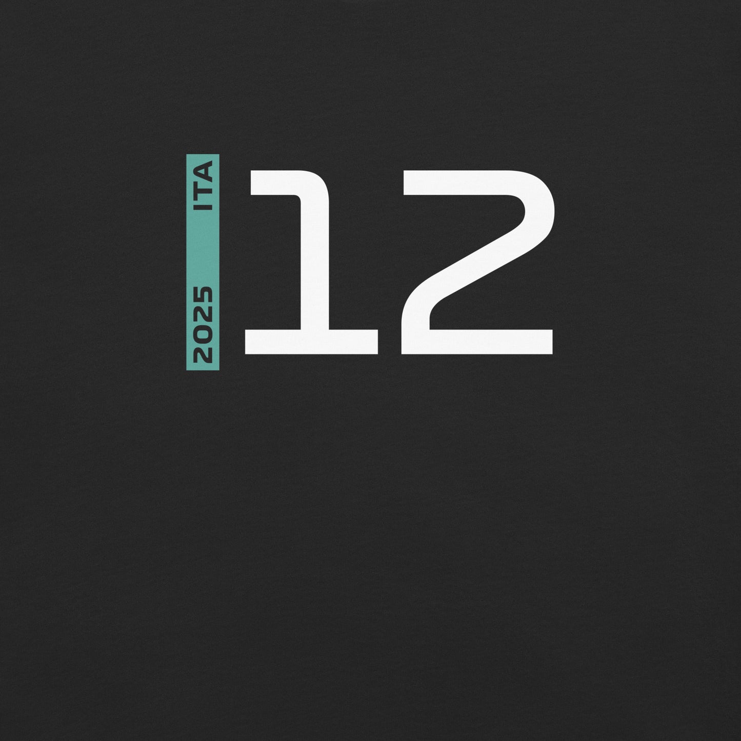 #12 F1 Driver Andrea Kimi Antonelli Unisex T-Shirt in Black