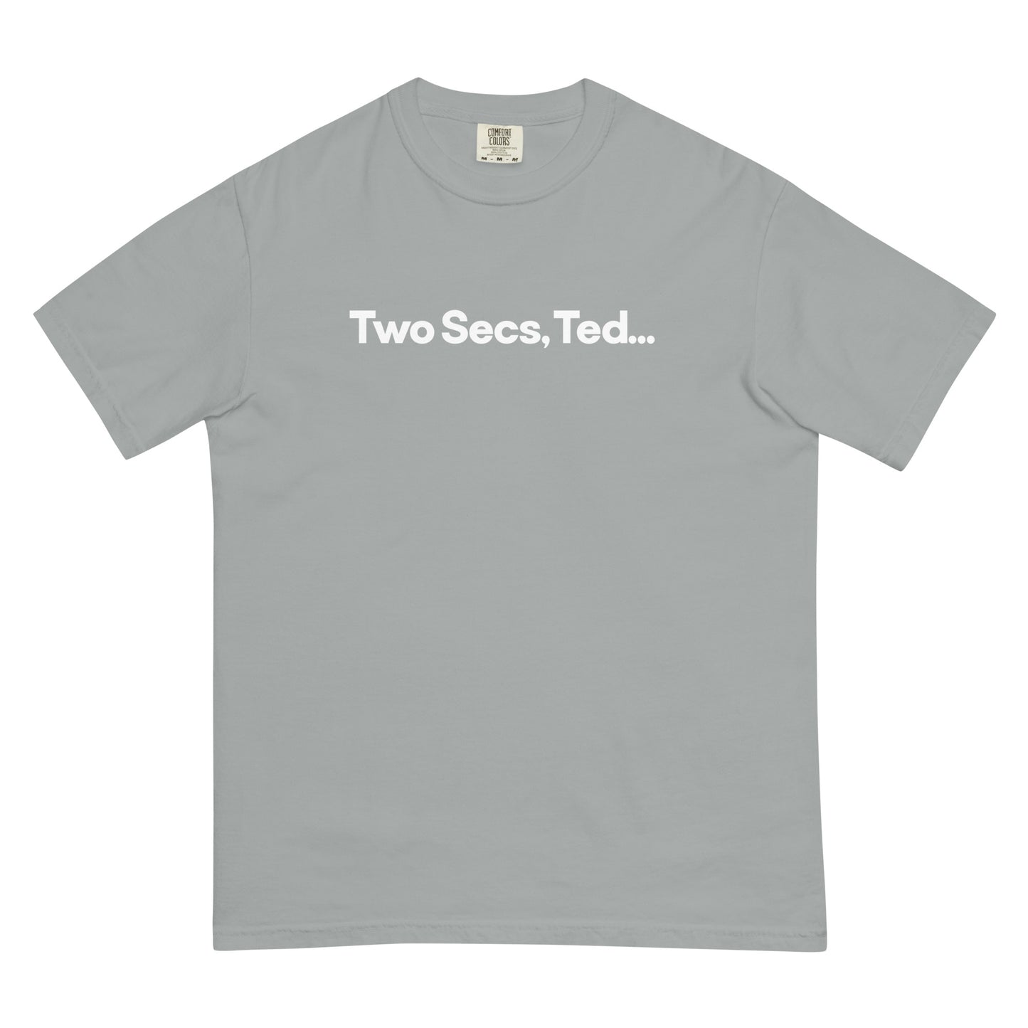 Two Secs Ted Spanned F1 Racing Unisex T-Shirt in Granite Gray