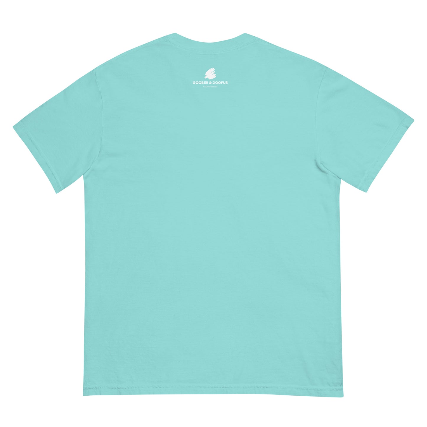 Two Secs Ted Spanned F1 Racing Unisex T-Shirt in Lagoon Blue