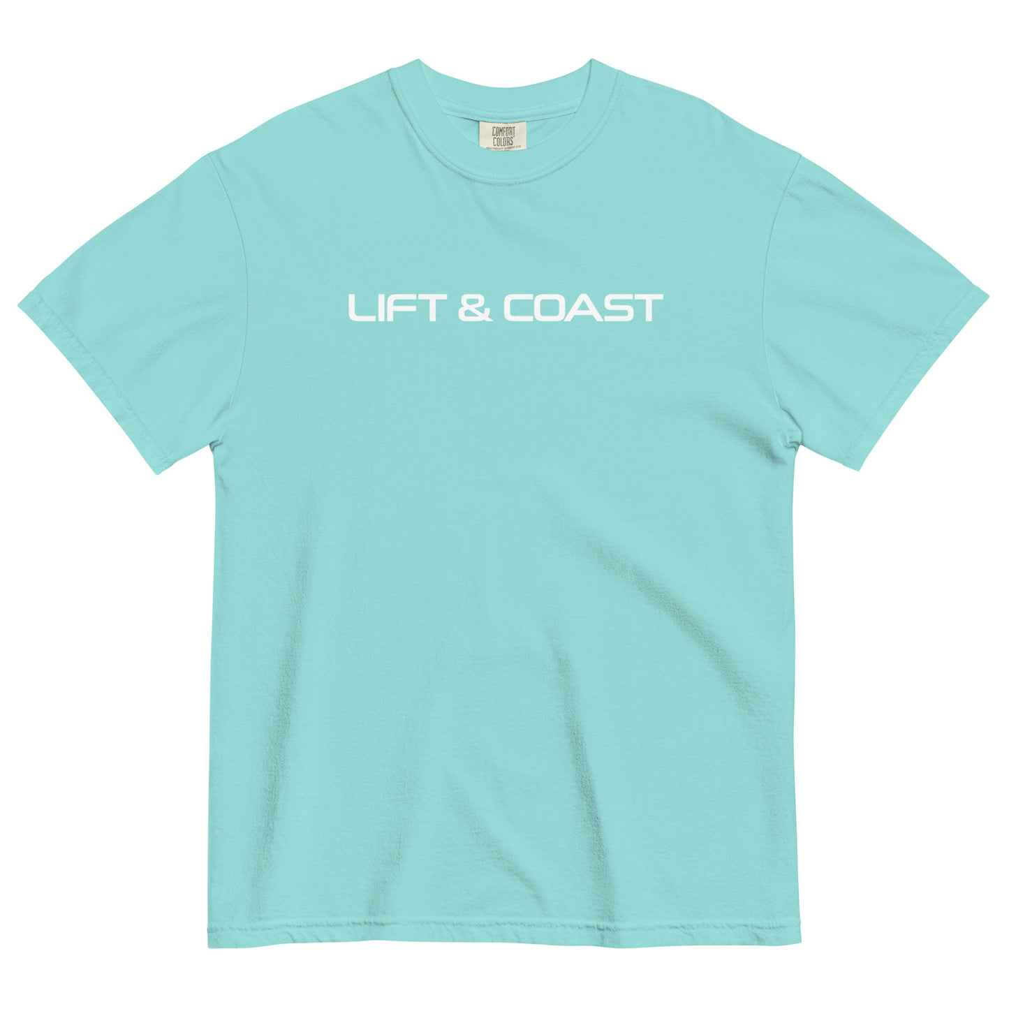 Lift and Coast F1 Racing Unisex T-Shirt in Lagoon Blue