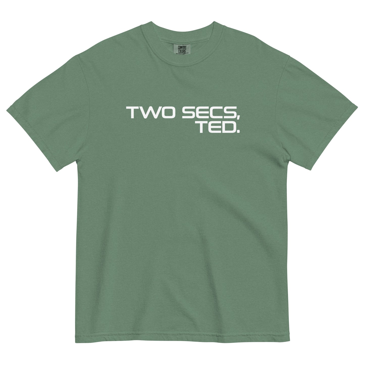 Two Secs Ted Stacked F1 Racing Unisex T-Shirt in Light Green