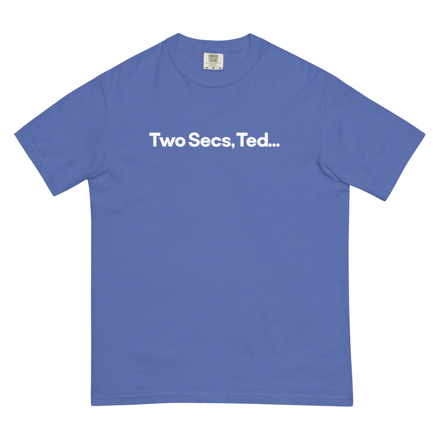 Two Secs Ted Spanned F1 Racing Unisex T-Shirt in Mystic Blue