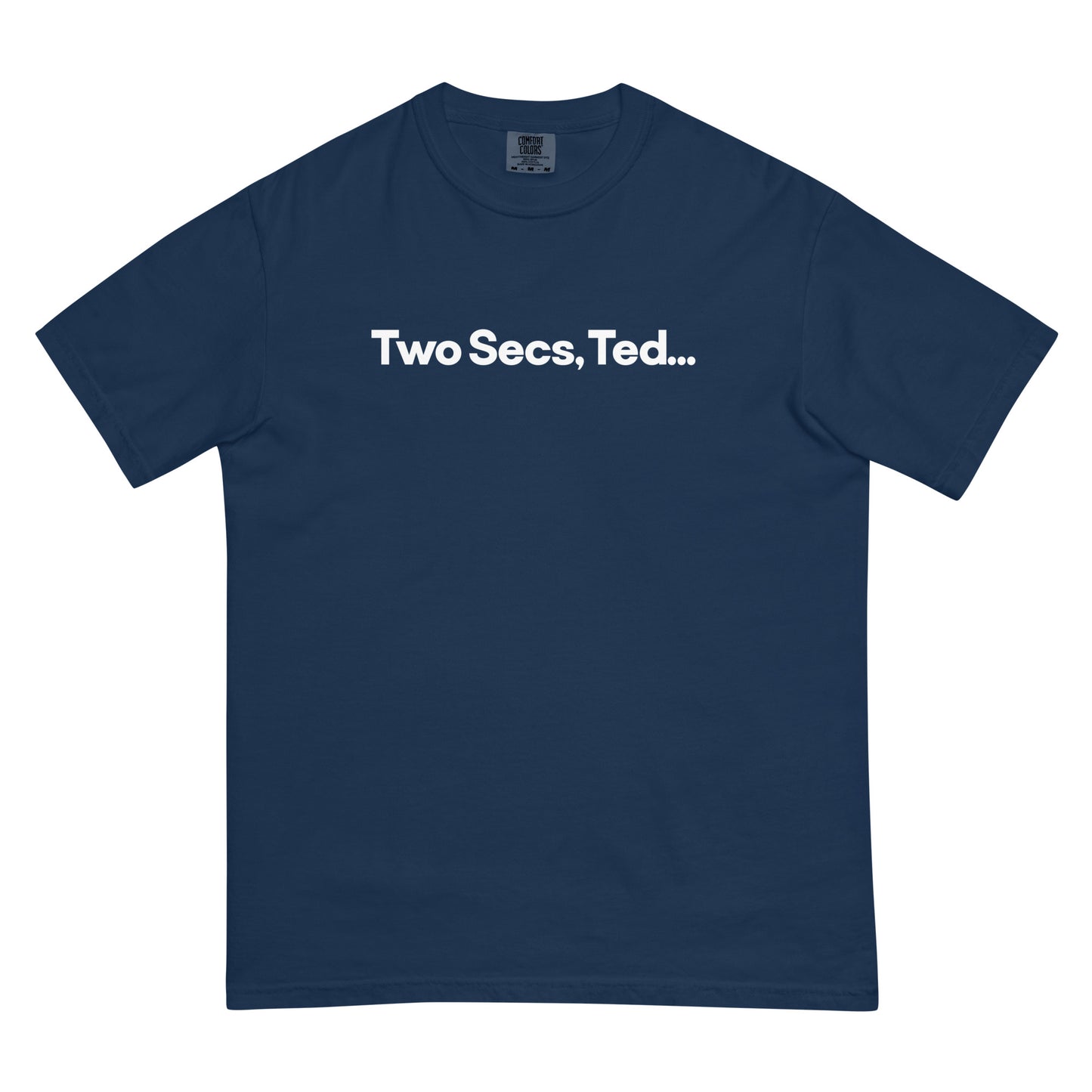 Two Secs Ted Spanned F1 Racing Unisex T-Shirt in Navy Blue