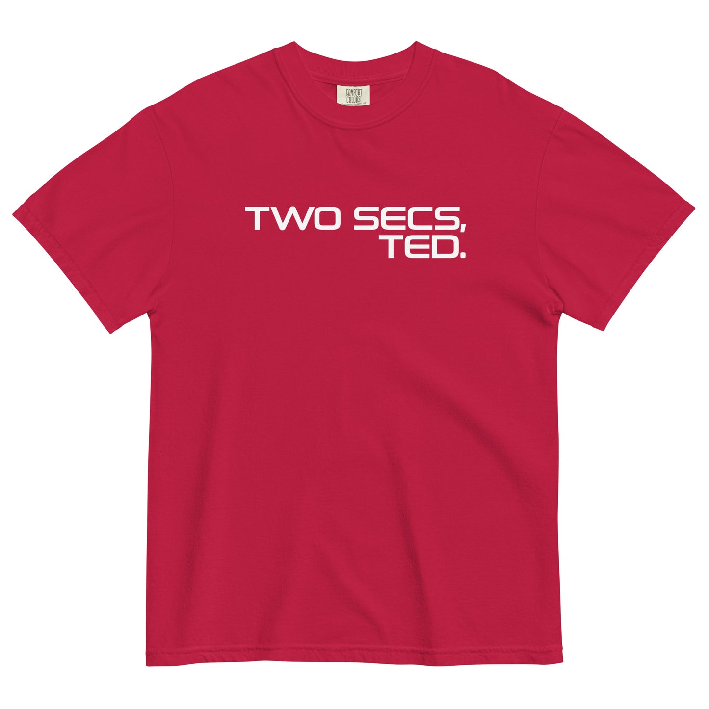 Two Secs Ted Stacked F1 Racing Unisex T-Shirt in Red