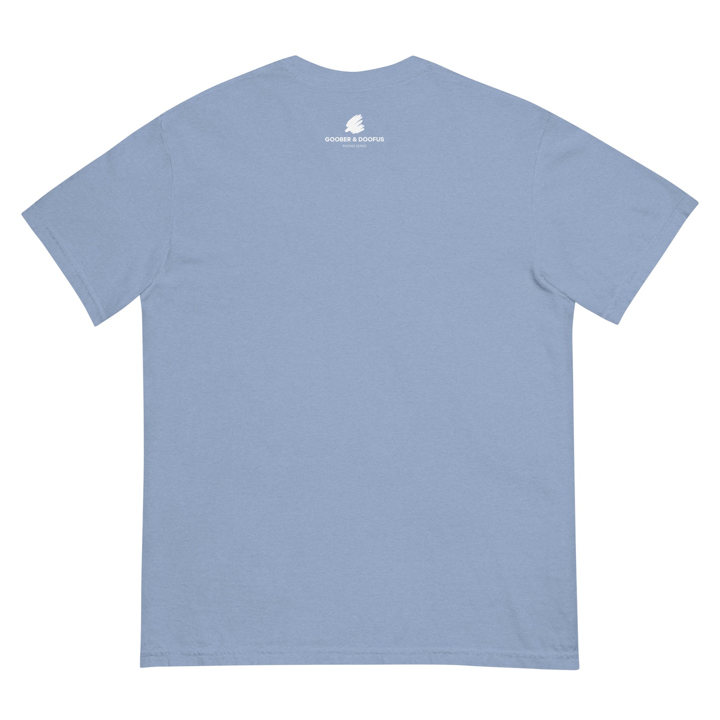 Two Secs Ted Spanned F1 Racing Unisex T-Shirt in Denim Blue