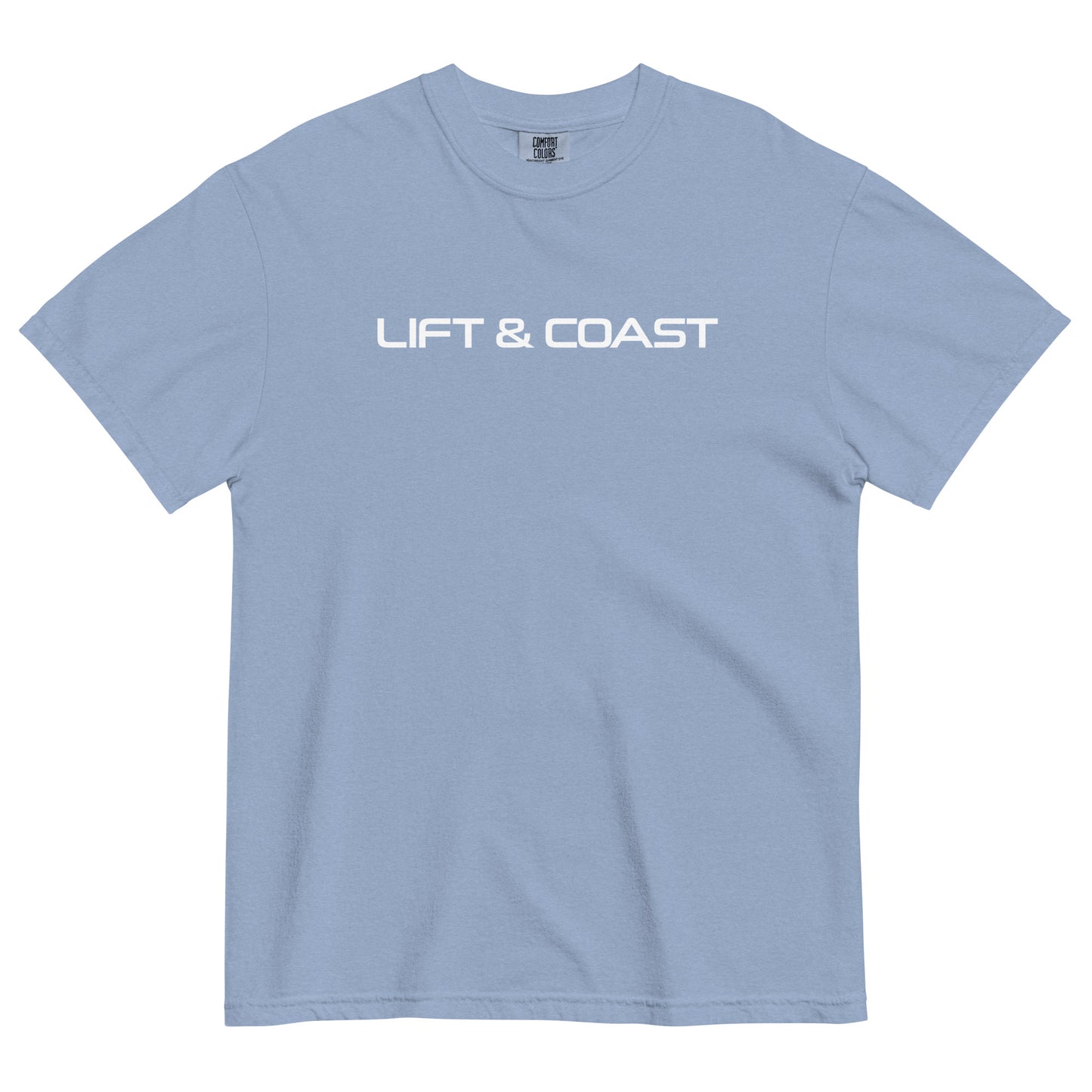 Lift and Coast F1 Racing Unisex T-Shirt in Denim Blue