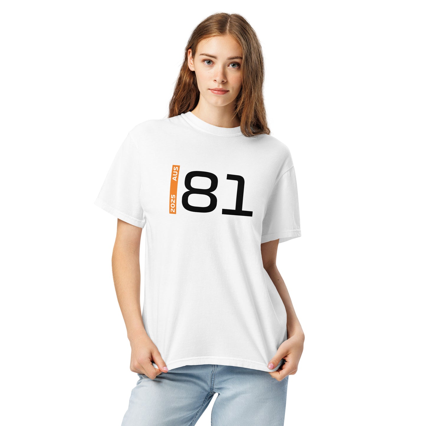 #81 F1 Driver Oscar Piastri Unisex T-Shirt in White