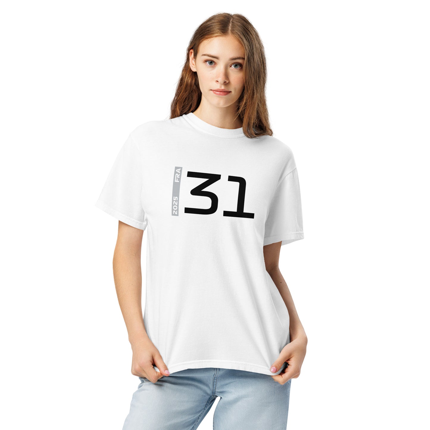 #31 F1 Driver Esteban Ocon Unisex T-Shirt in White
