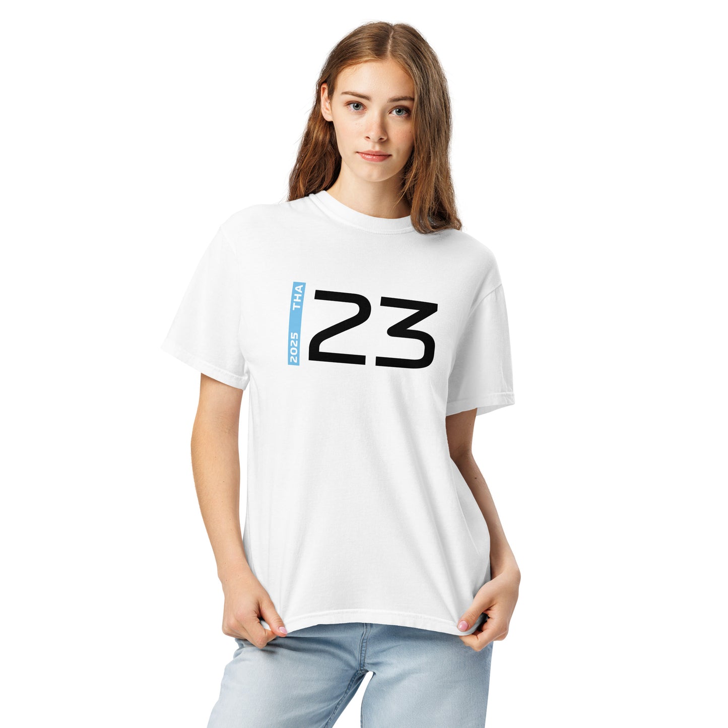 #23 F1 Driver Alex Albon Unisex T-Shirt in White