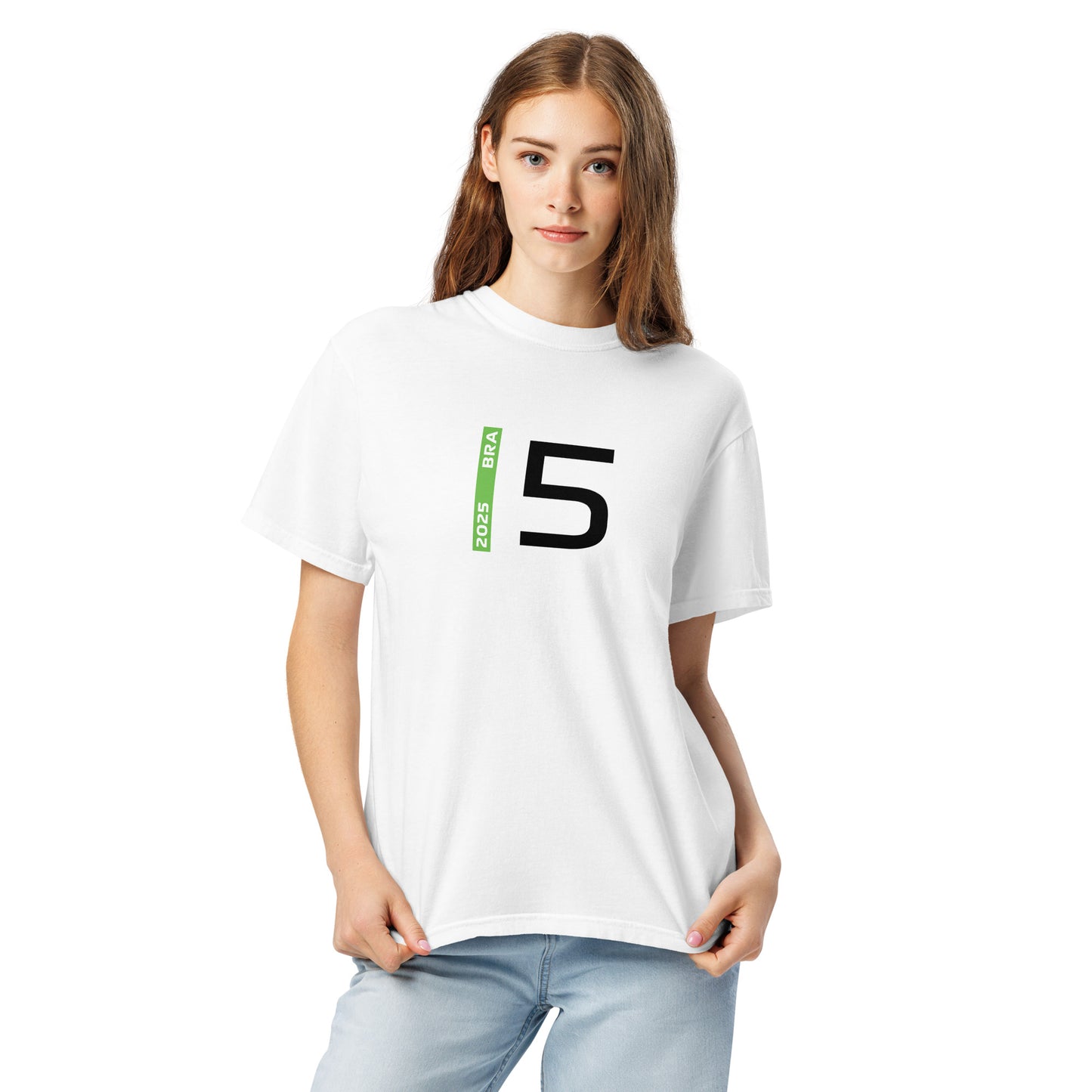 #5 F1 Driver Gabriel Bortoleto Unisex T-Shirt in White