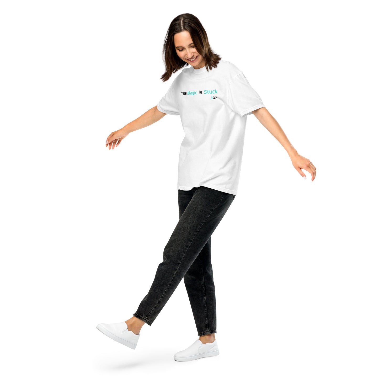 "The Magic is Stuck" Unisex White T-Shirt from the GooberAndDoofus.com Racing Series