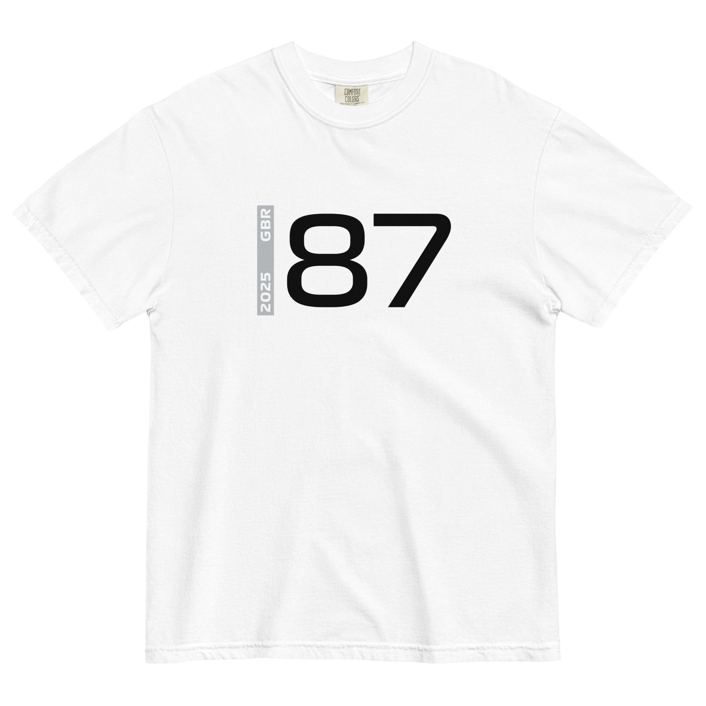 #87 F1 Driver Ollie Bearman Unisex T-Shirt in White
