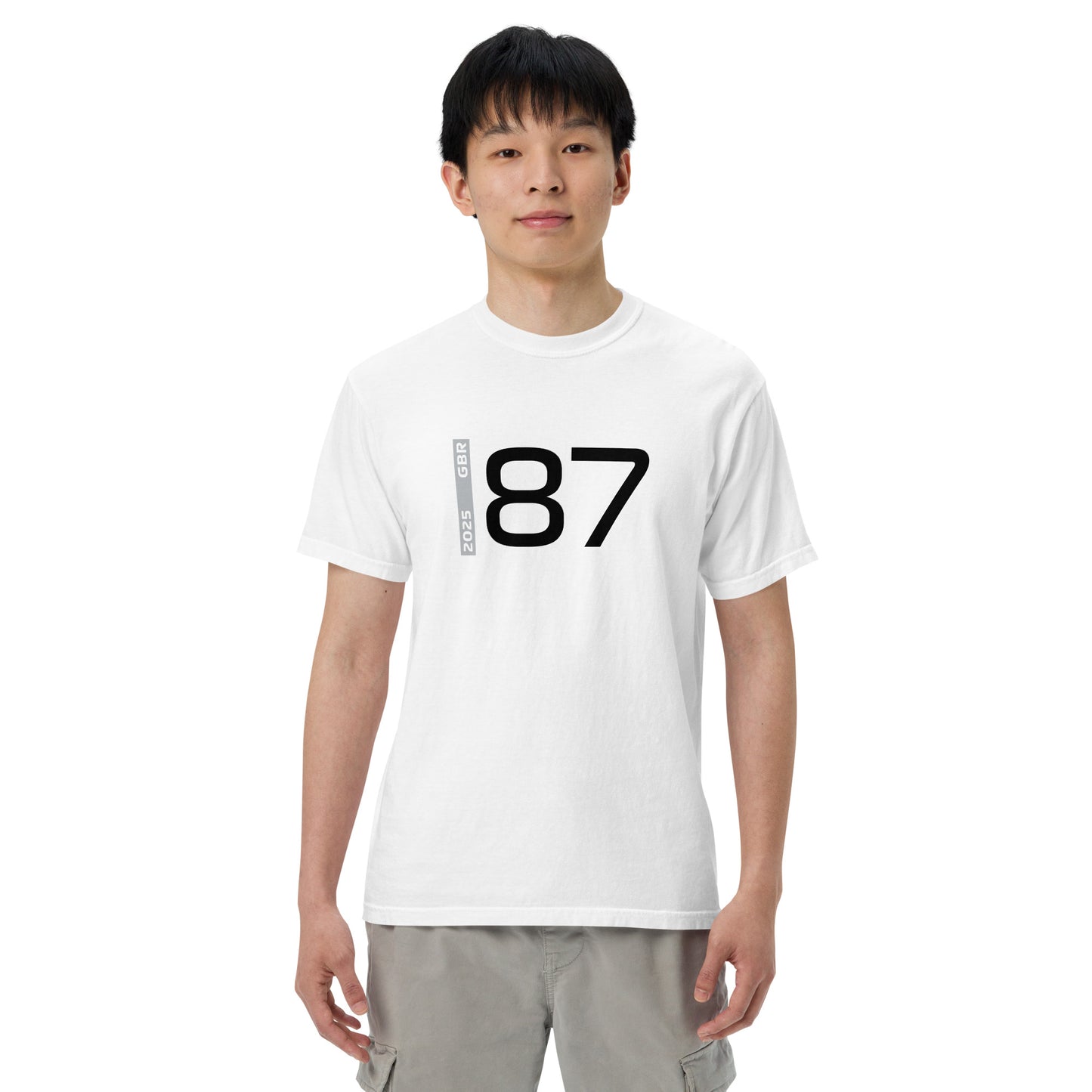 #87 F1 Driver Ollie Bearman Unisex T-Shirt in White
