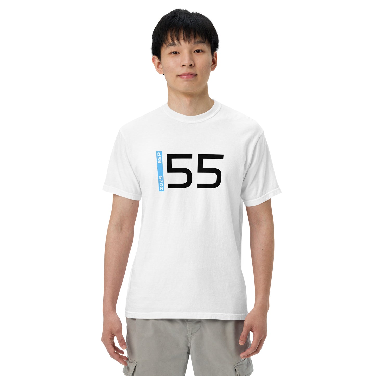 #55 F1 Driver Carlos Sainz Unisex T-Shirt in White