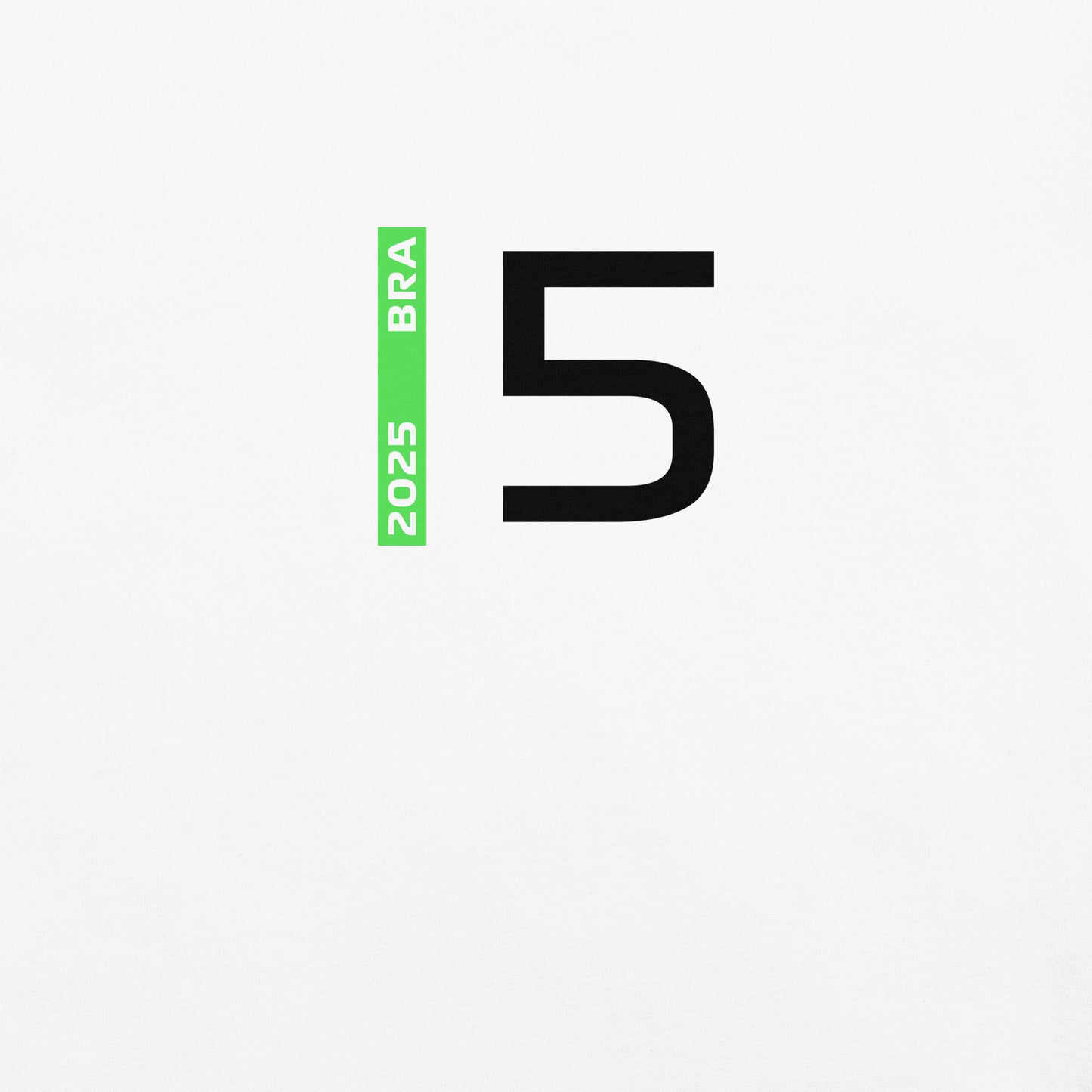 #5 F1 Driver Gabriel Bortoleto Unisex T-Shirt in White