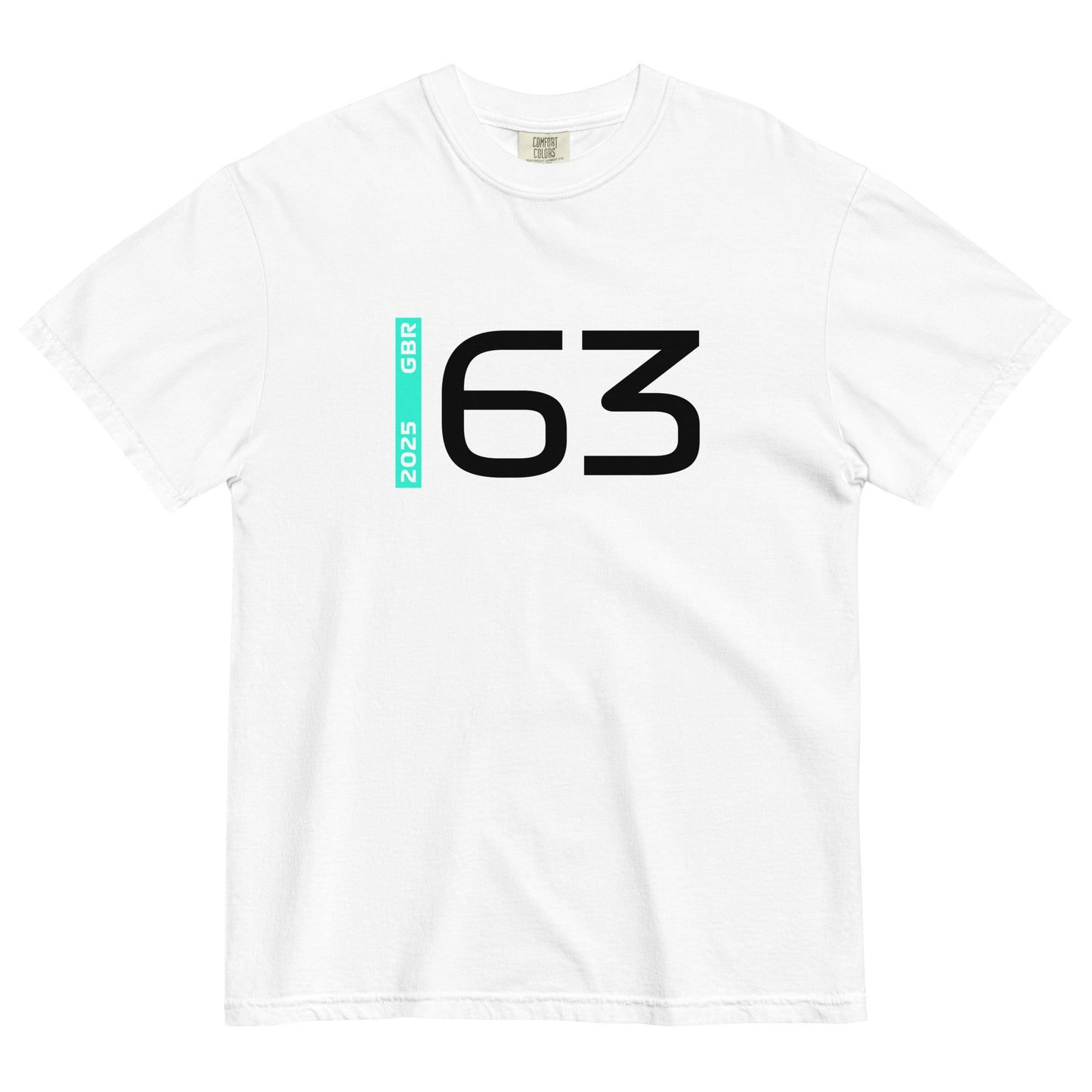 #63 F1 Driver George Russell Unisex T-Shirt in White
