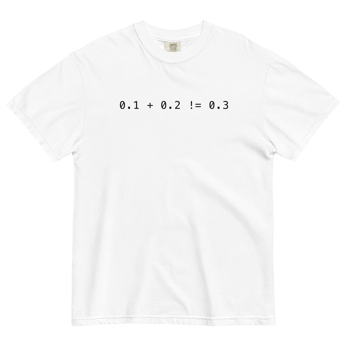 Zero Point One Plus Zero Point Two Does Not Equal Zero Point Three Unisex T-Shirt in White