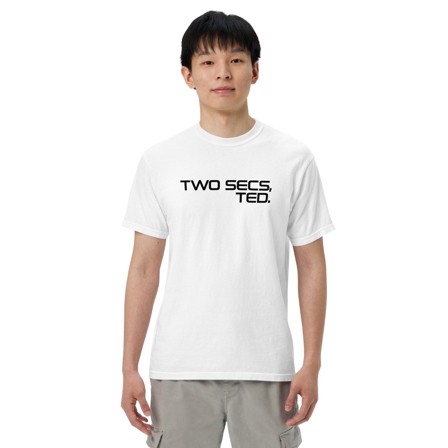 Two Secs Ted Stacked F1 Racing Unisex T-Shirt in White