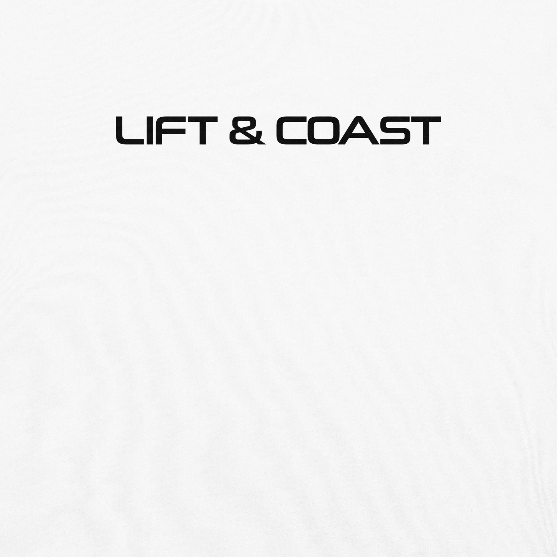 Lift and Coast F1 Racing Unisex T-Shirt in White