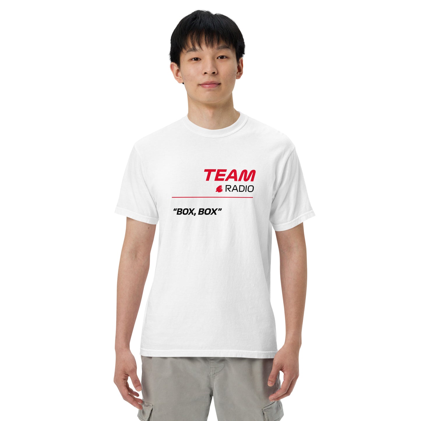 Box Box F1 Ferarri Team Radio Unisex T-Shirt in White