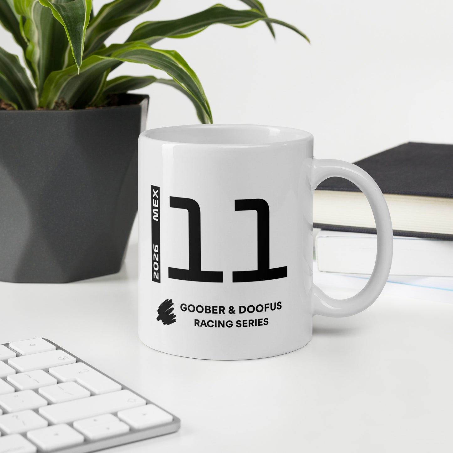 Sergio Perez #11 F1 Driver White Mug (11oz) - Office Desk