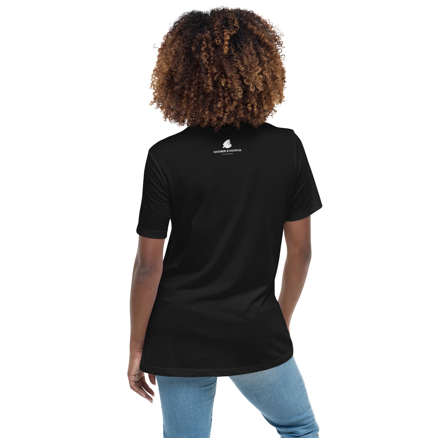 #63 F1 Driver George Russell Women's Relaxed T-Shirt in Black