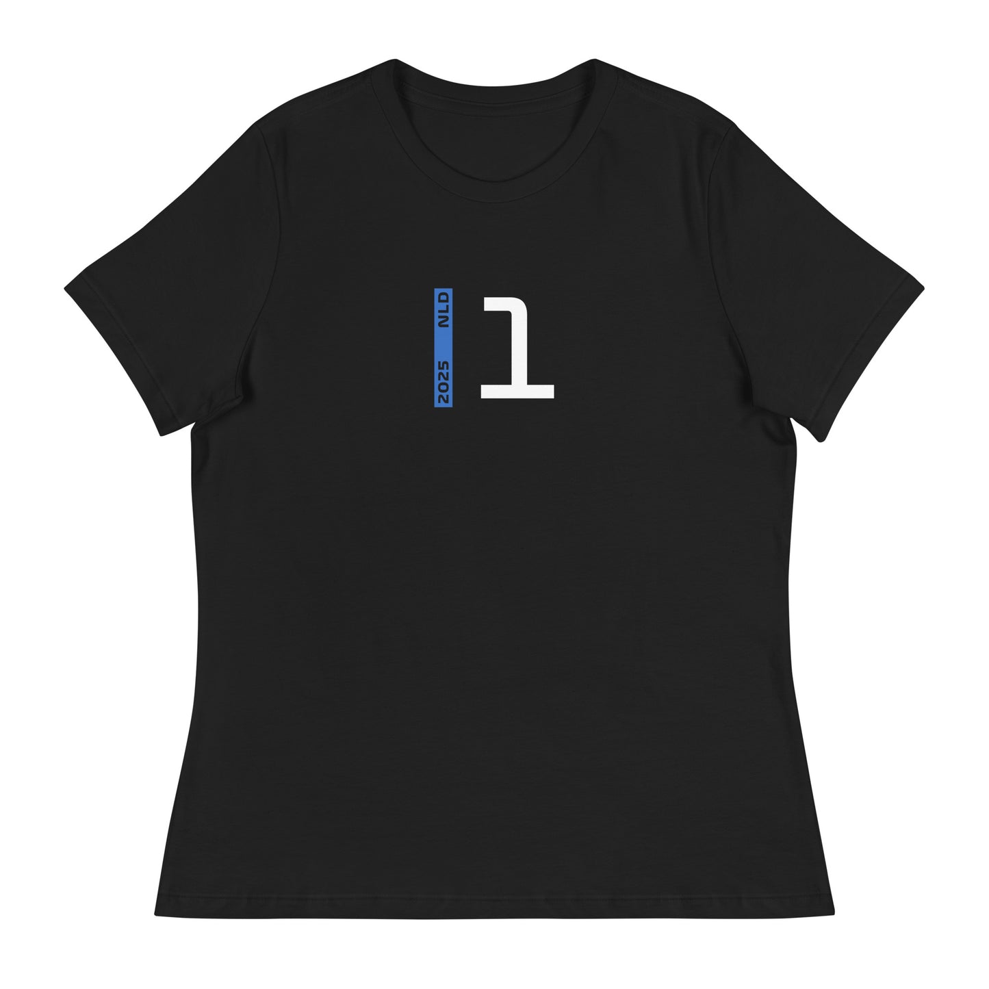 #1 F1 Driver Max Verstappen Women's Relaxed T-Shirt in Black