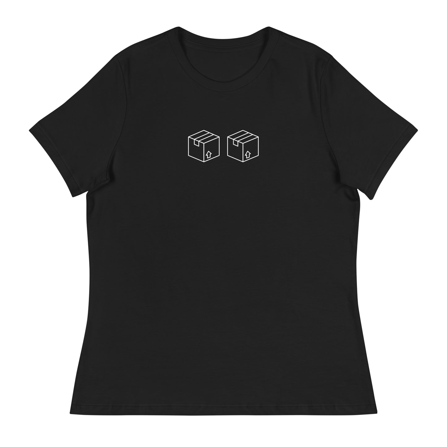 Box Box F1 Graphic Women's Relaxed T-Shirt in Black