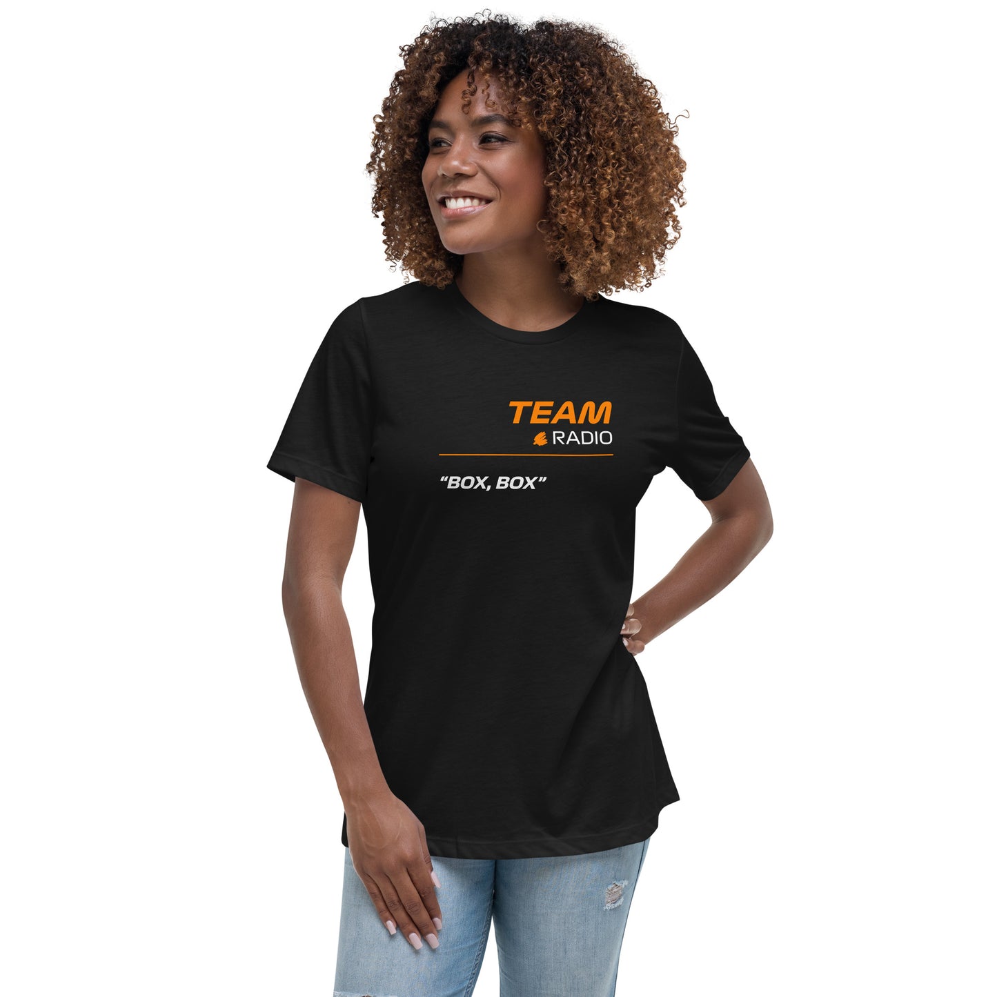 McLaren F1 Team Radio Women's Black Relaxed Fit T-Shirt