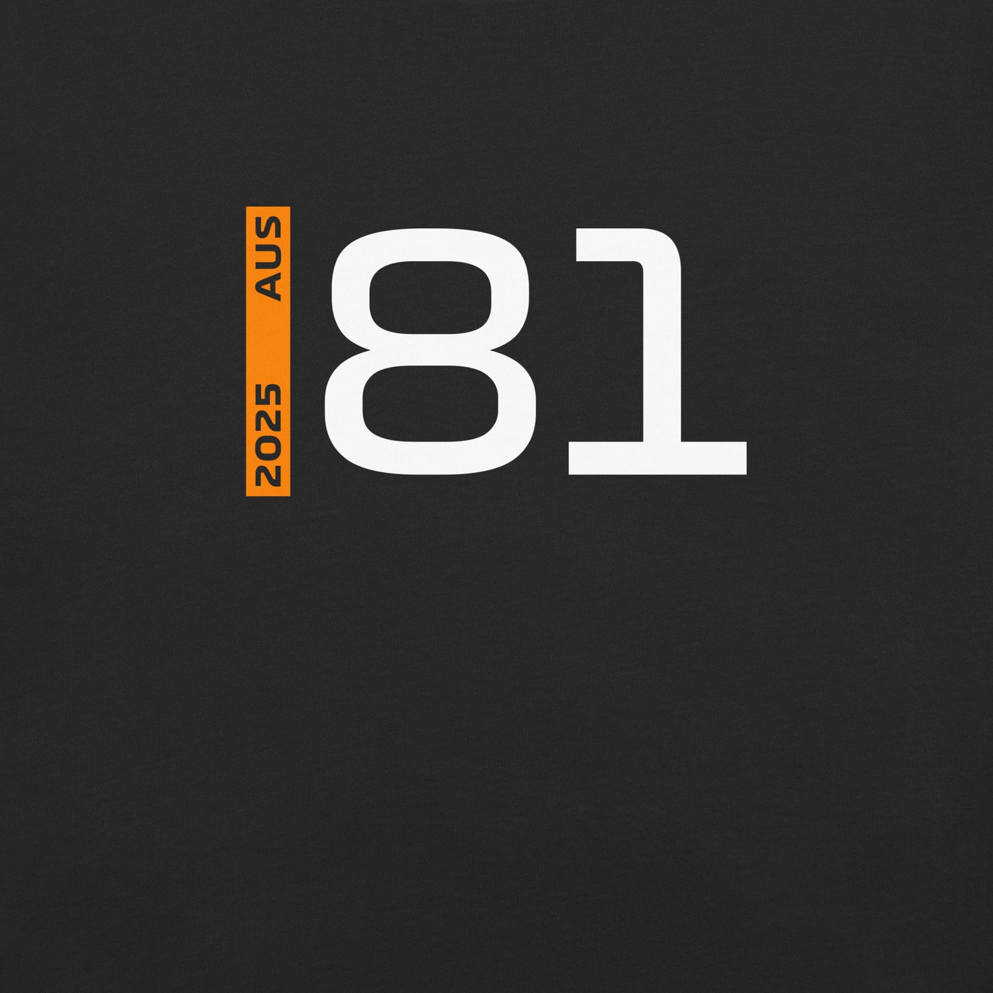 #81 F1 Driver Oscar Piastri Women's Relaxed T-Shirt in Black