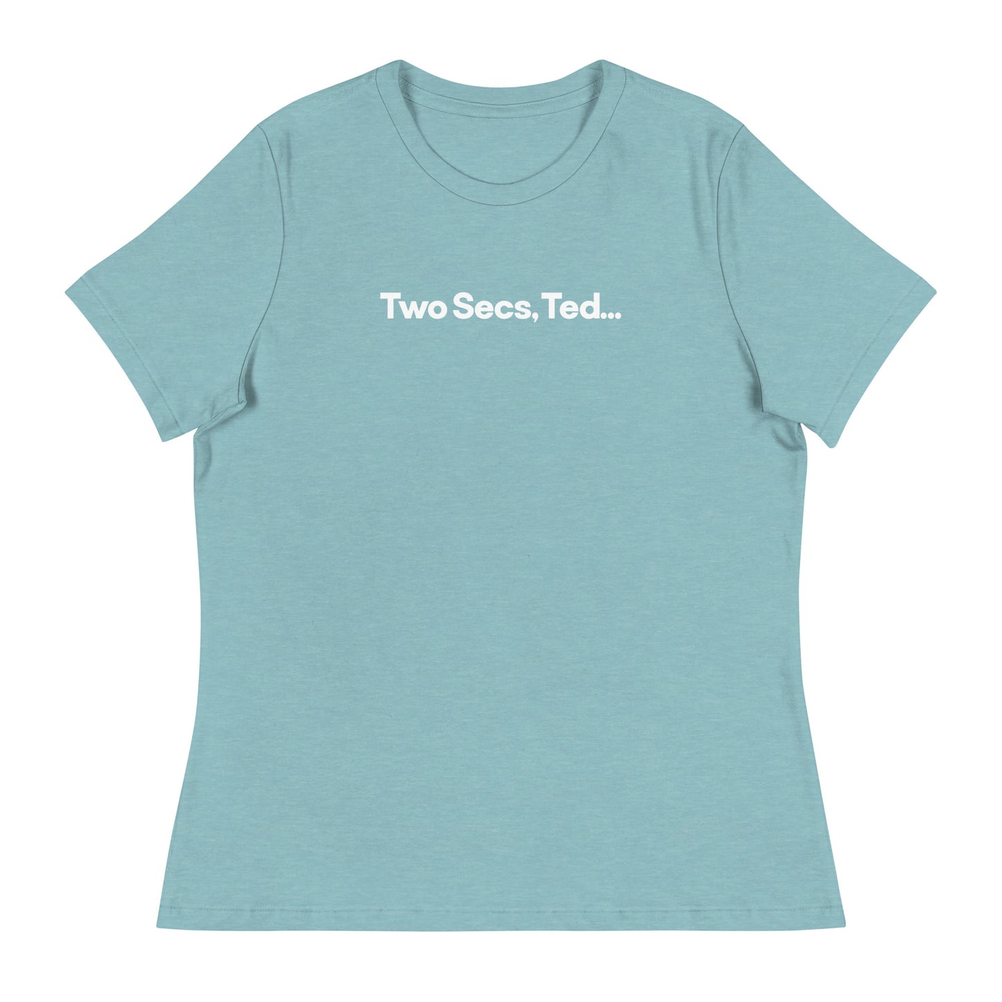 Two Secs Ted F1 Racing Women's Relaxed T-Shirt in Lagoon Blue