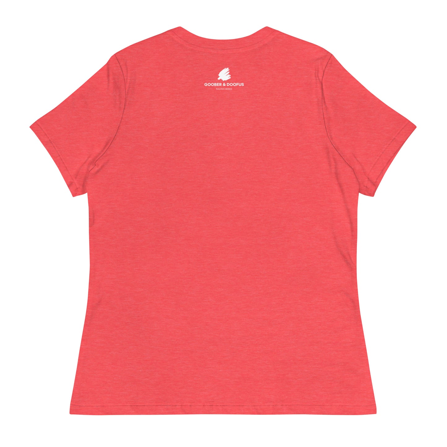 Box Box Text F1 Racing Women's Relaxed T-Shirt in Heather Red