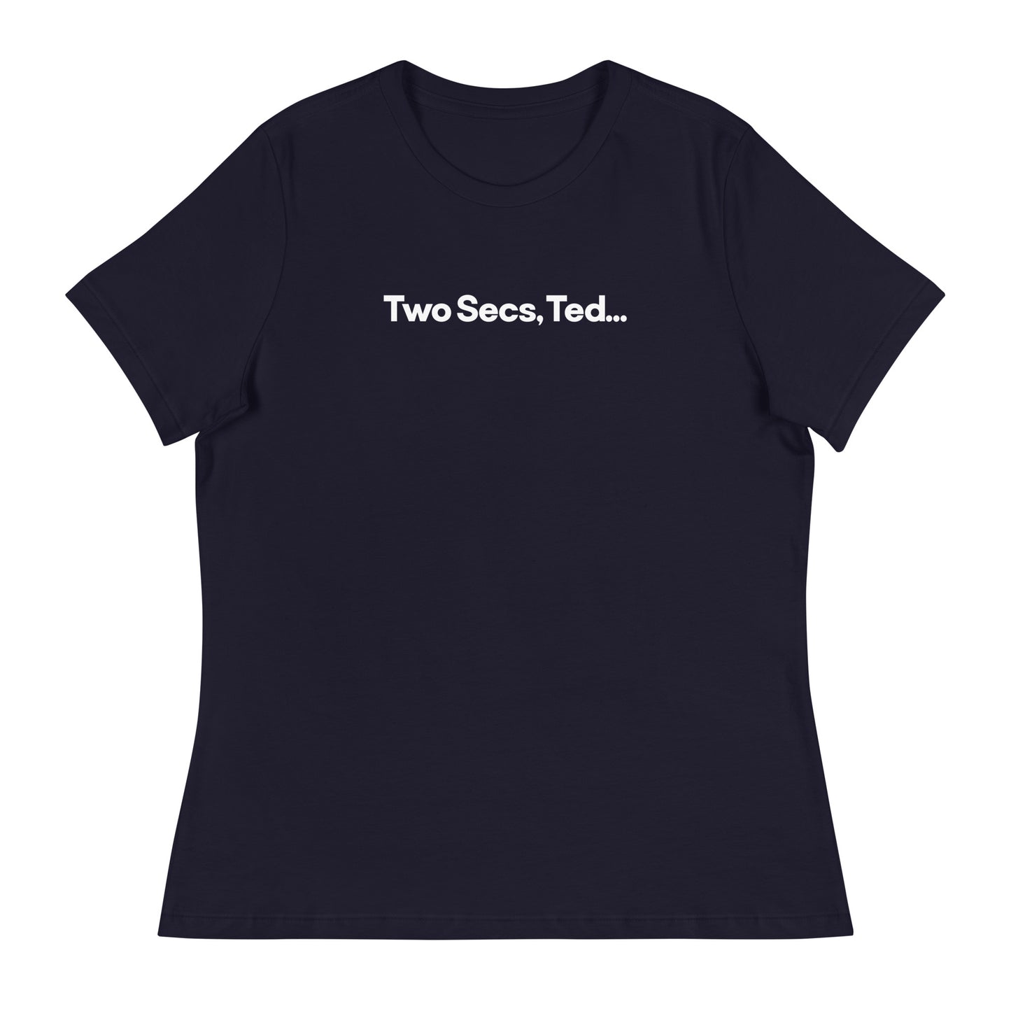 Two Secs Ted F1 Racing Women's Relaxed T-Shirt in Navy Blue