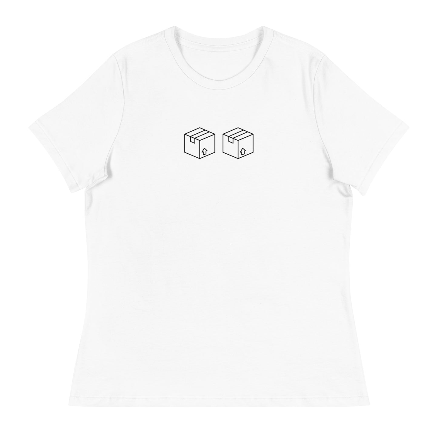 Box Box F1 Graphic Women's Relaxed T-Shirt in White