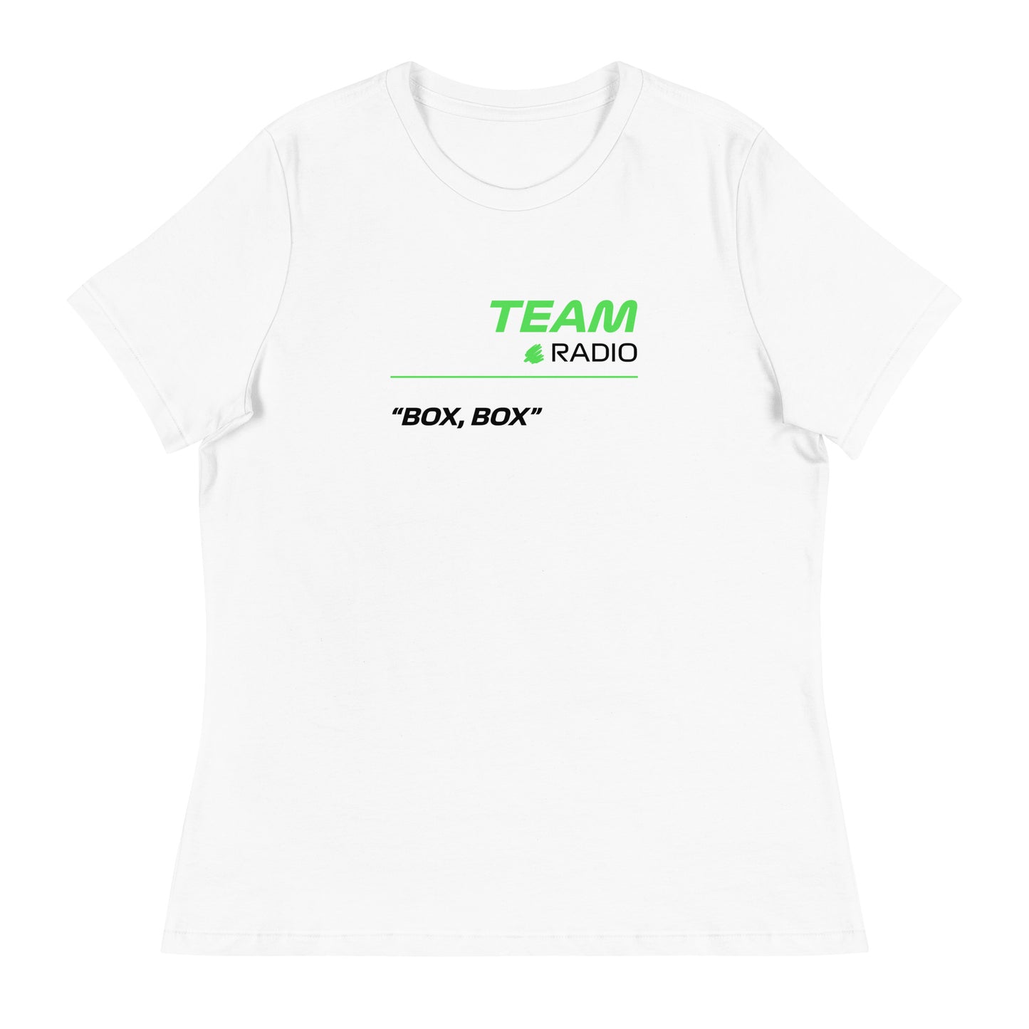 Kick Sauber F1 Team Radio Women's White Relaxed Fit T-Shirt