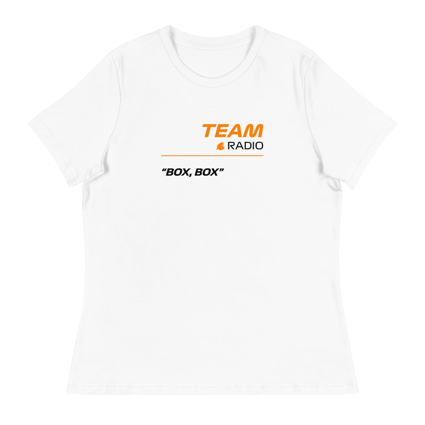 McLaren F1 Team Radio Women's White Relaxed Fit T-Shirt