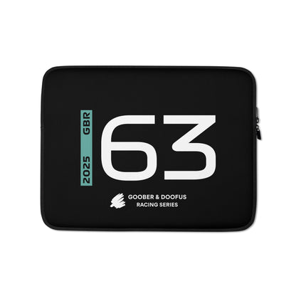 #63 F1 Driver George Russell 13" Laptop Sleeve