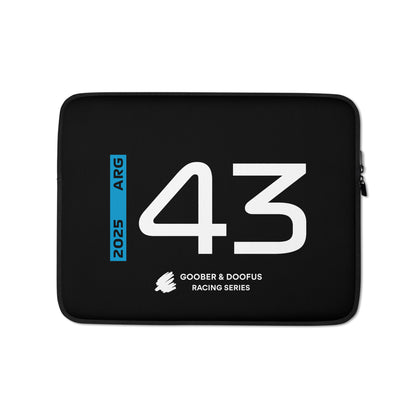 #43 F1 Driver Franco Colapinto 13" Laptop Sleeve